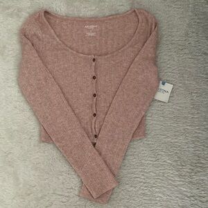 Long sleeve crop top sweater